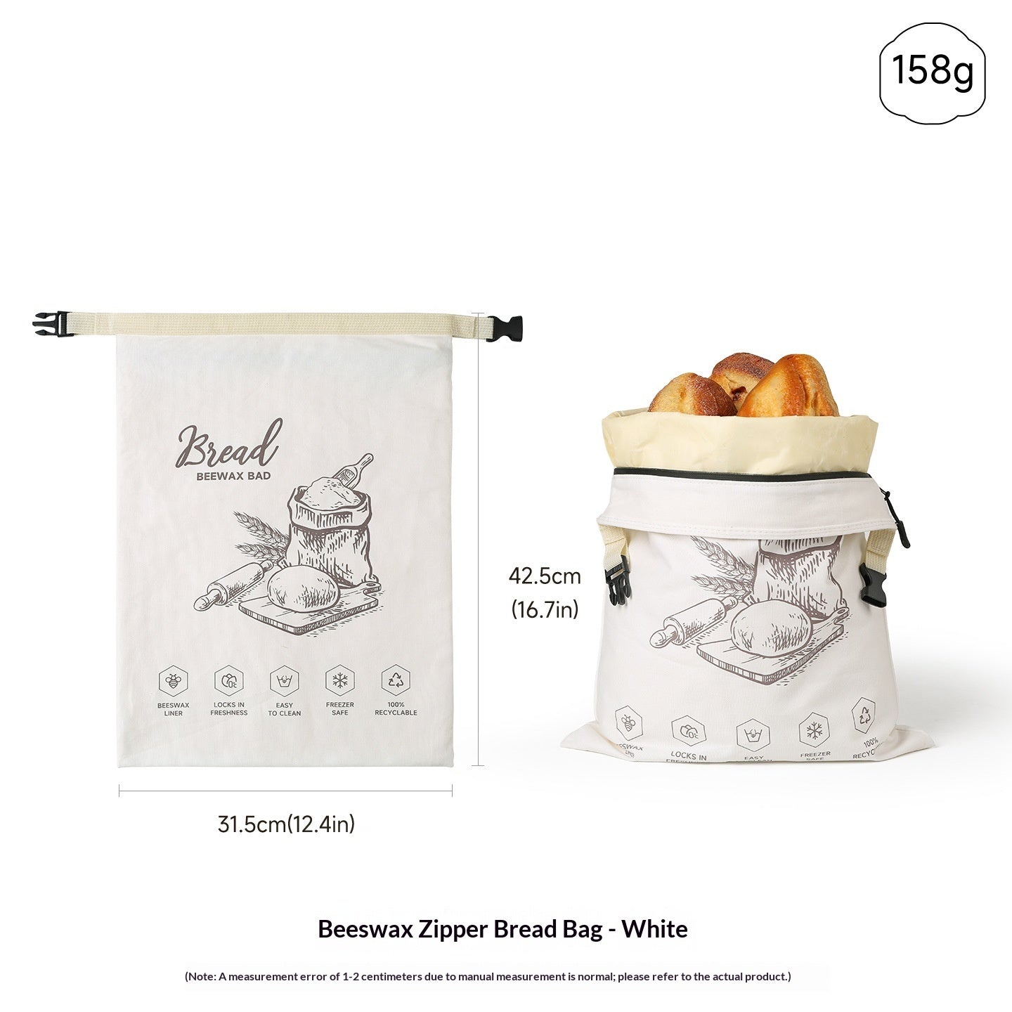 BEESWAX Buckle Bread Bag (Reusable)